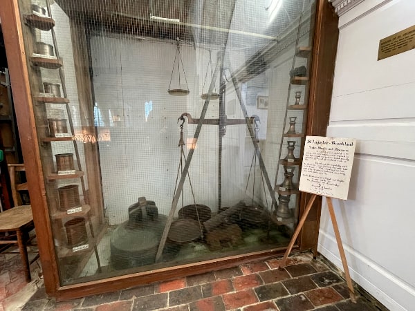 St Augustine Church, Brookland, Weights & Measures display